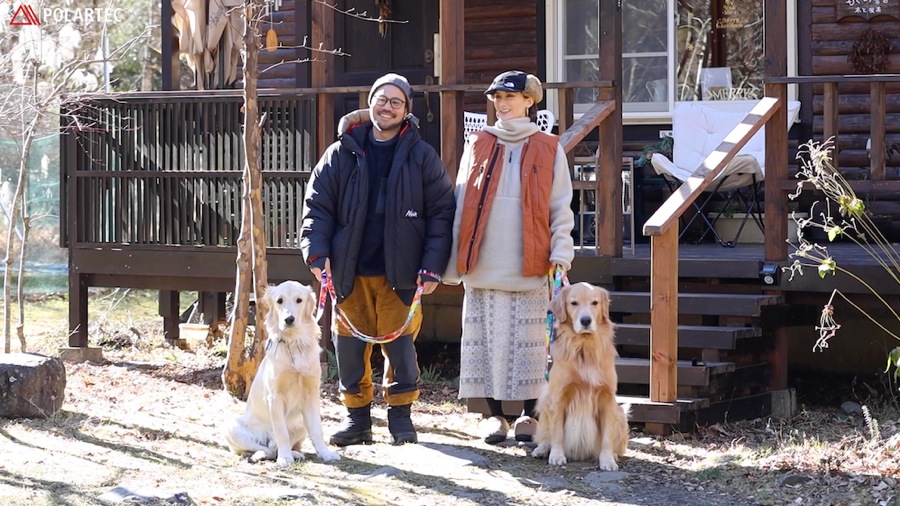 愛犬JOYとMAXがかわいい「ジョイ家」のポーラテックスタイル【キャンプ